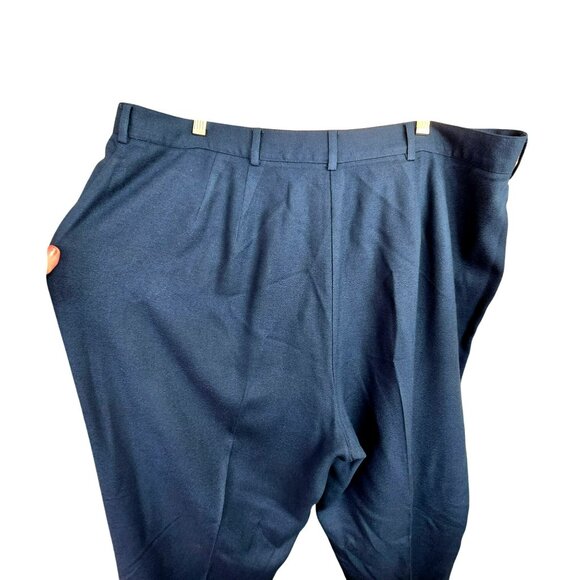 Lane Bryant Womens Blue Wool Blend Pants Plus Size 26 Lined Pleated JJ4054 - Picture 9 of 11